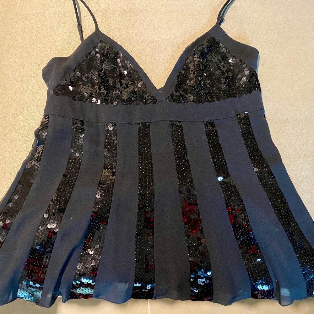 BCBGMAXAZRIA sparkly top